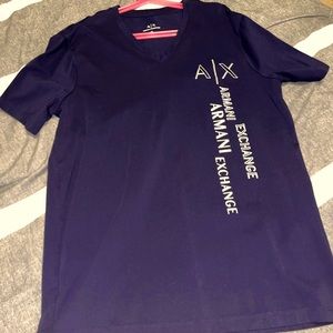 Armani blue medium v neck shirt (men’s)